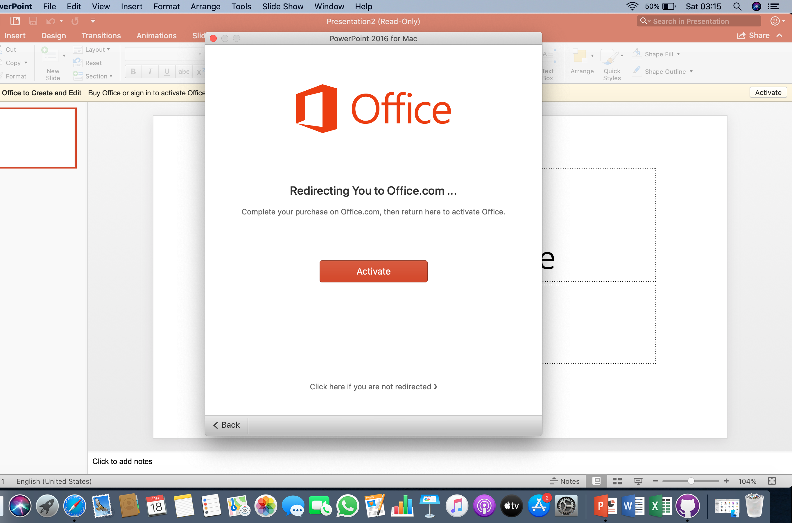 install office for mac me only